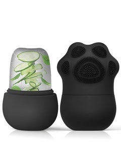Skinside Ice Roller For Face With Scrubber | Ice Roller For Face | Face Ice Roller For Men & Women | Ice Cube Roller For Glowing Skin & Puffy Eyes | Reusable & Unbreakable (Black)  - Image 1