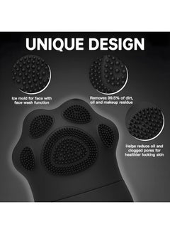 Skinside Ice Roller For Face With Scrubber | Ice Roller For Face | Face Ice Roller For Men & Women | Ice Cube Roller For Glowing Skin & Puffy Eyes | Reusable & Unbreakable (Black)  - Image 2
