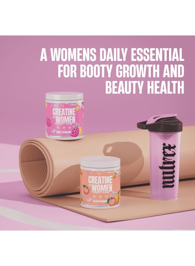 Nutrex Research Creatine for Women Booty & Beauty – Pink Lemonade | 5g Creatine, 2g Collagen, BCAAs & Hyaluronic Acid | Gluten Free, 30 Servings - Image 2