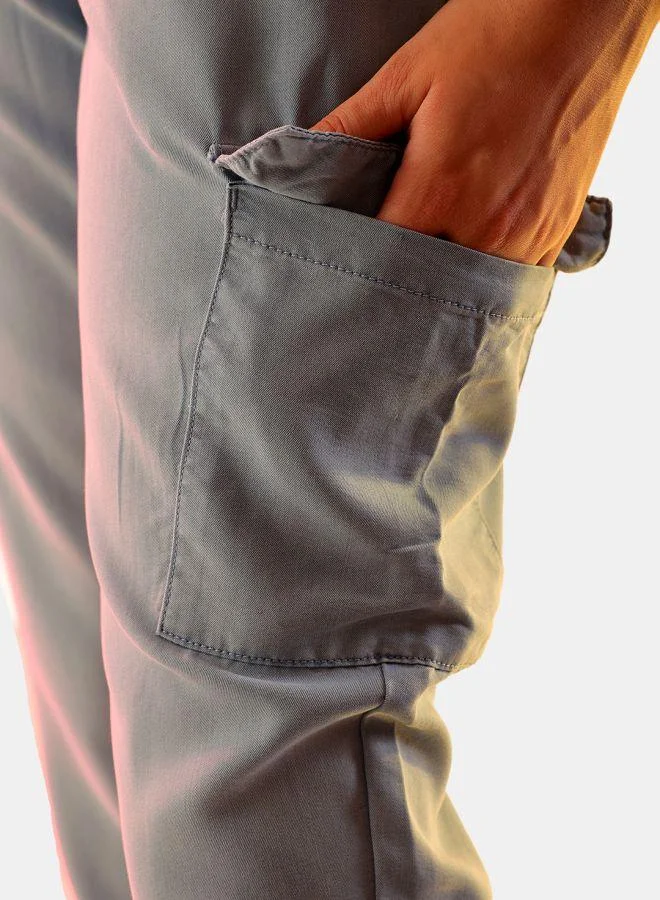 Freehand  Women Regular Fit Solid Mid-Rise Denim Cargo Joggers for Women | Best Price UAE