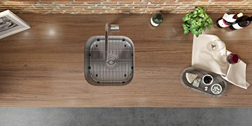 Ruvati 13" by 15" Inch RVM4136 Undermount Bar Sink - 16 Gauge Stainless Steel Kitchen Sink Single Bowl with Brushed Finish hides scratches, Easy-to-Clean Undermount kitchen Sink - Image 5