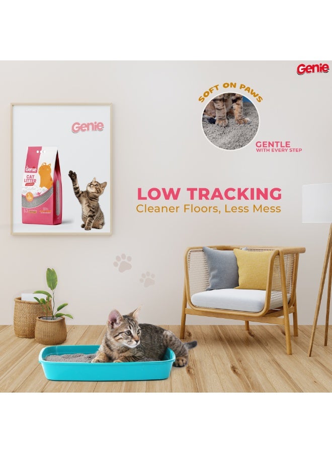 جيني رمل قطط جيني ممتاز متكتل (6.3 لتر) – برائحة بودرة الأطفال | تحكم قوي بالروائح، خالٍ من الغبار، انتعاش طويل الأمد - Image 4