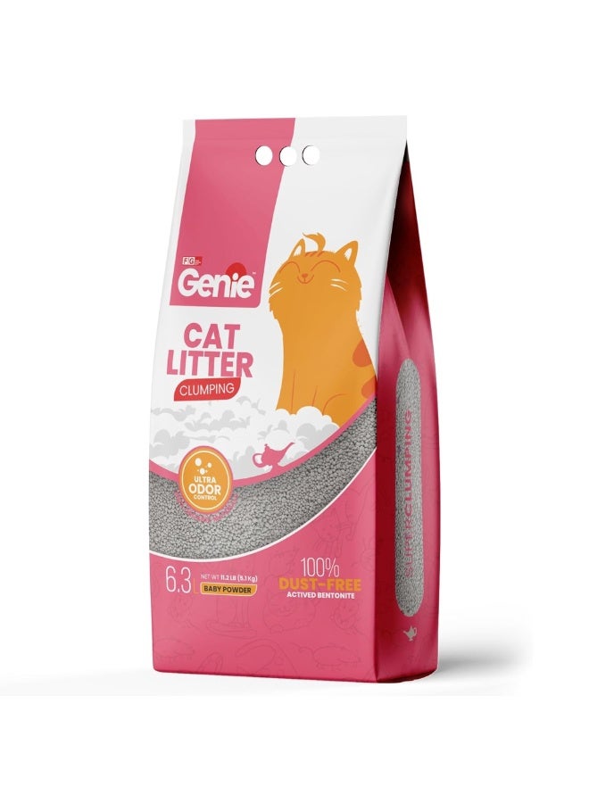 جيني رمل قطط جيني ممتاز متكتل (6.3 لتر) – برائحة بودرة الأطفال | تحكم قوي بالروائح، خالٍ من الغبار، انتعاش طويل الأمد - Image 1