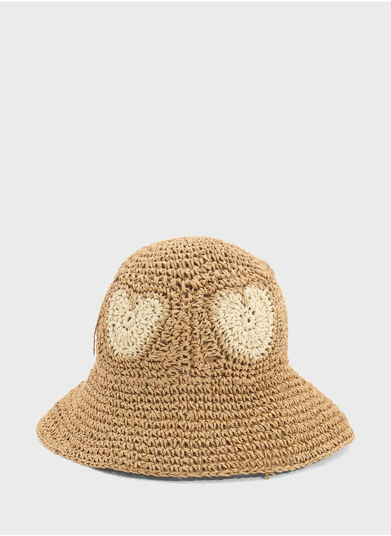 جينجر Heart Motif Raffiahat