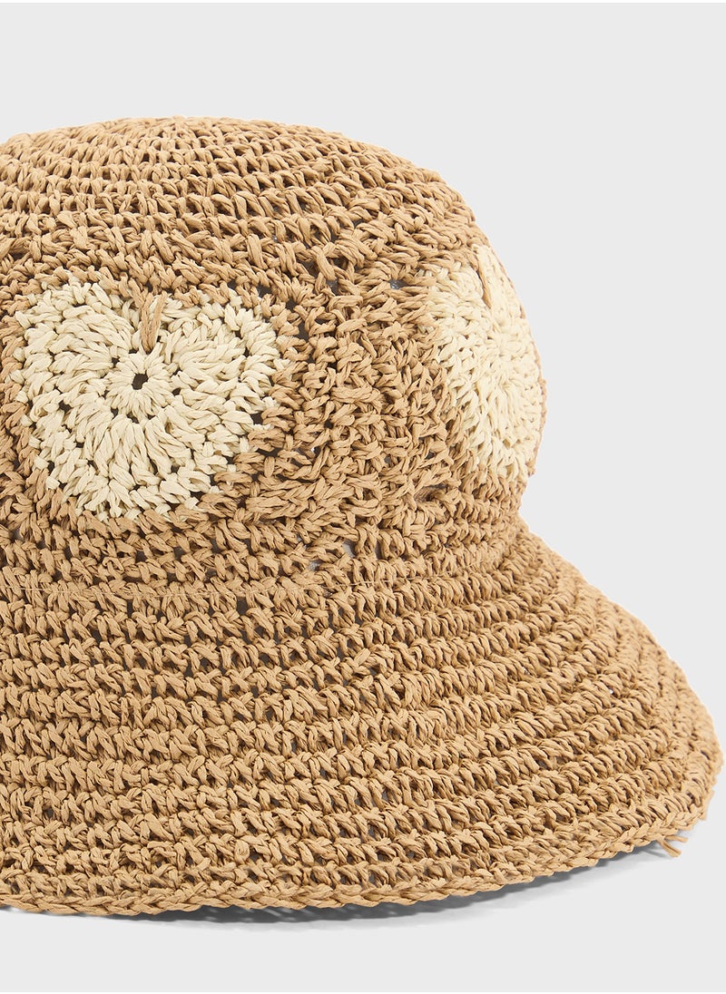 Ginger Heart Motif Raffiahat  - Image 3