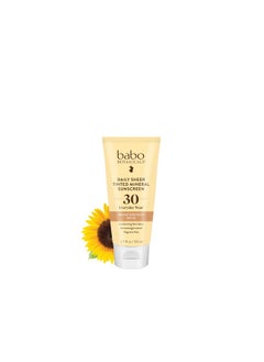 Babo Botanicals Babo Botanicals Daily Sheer Mineral Tinted Sunscreen SPF30 - Natural Zinc Oxide & Titanium Dioxide - Tinted - Healthy Glow - Fragrance-Free -Rosehip Oil & Hyaluronic Acid - For Face - For all ages  - Image 1