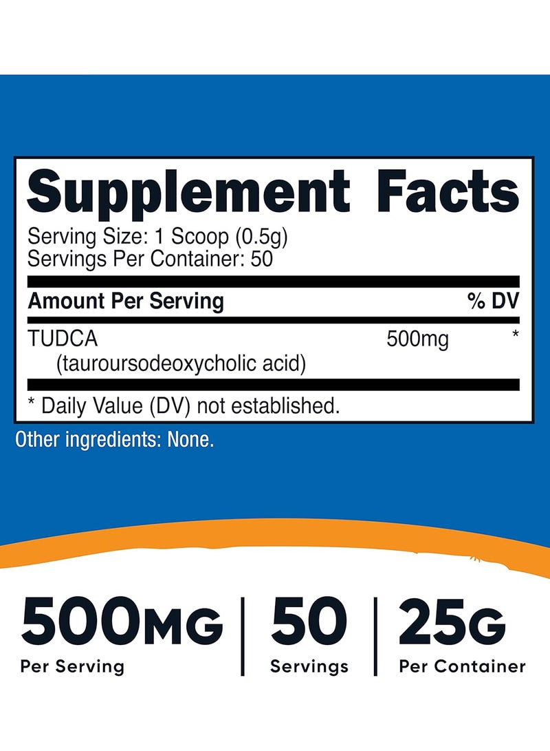 Nutricost Tudca Powder 25 Grams Tauroursodeoxycholic Acid - Image 2