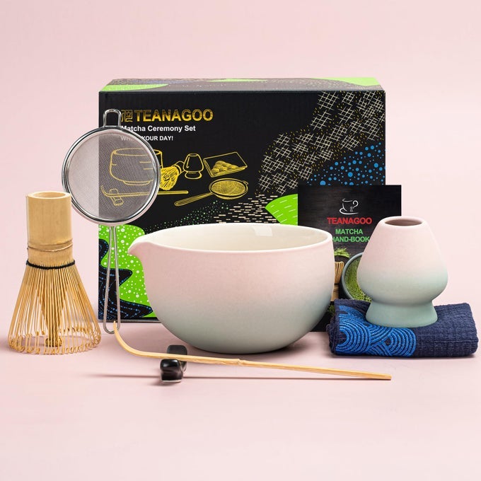 MATCHA WHISK SET PINKCEREMONY MATCHA SETMATCHA KIT GRIDENT PINKMATCHA TEA SET FOR MAKING BREAKFASTLATTE7 PCS MATCHA WHISK SET AND BOWL WITH ALL ACCESSORIESGIFT FOR MATCHA LOVER
