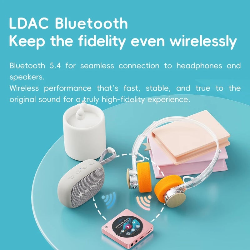 Fiio Disc Portable HiFi Music Player, Dual DAC Player with 3.5mm & 4.4mm Outputs, Bluetooth 5.4 Ldac, Round Touchscreen, Black - Image 5