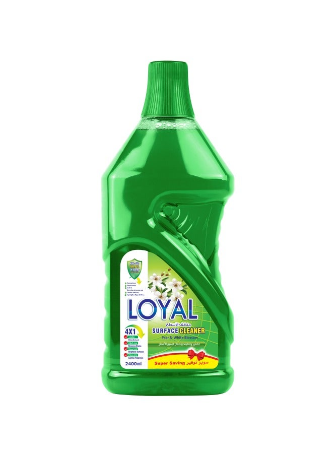 loyal منظف سطح الكمثرى وزهرة بيضاء أخضر 2400 مل