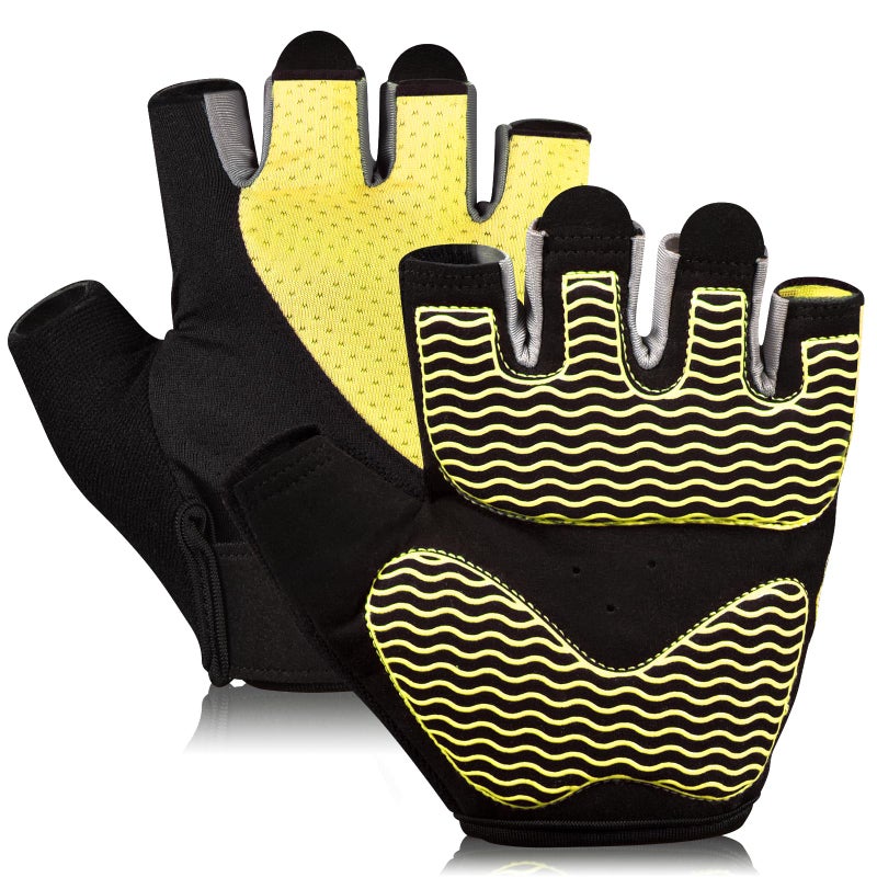 Sunnex Gym Gloves - Fingerless, Breathable Fitness Gloves for Weightlifting, Sports Training - Image 1