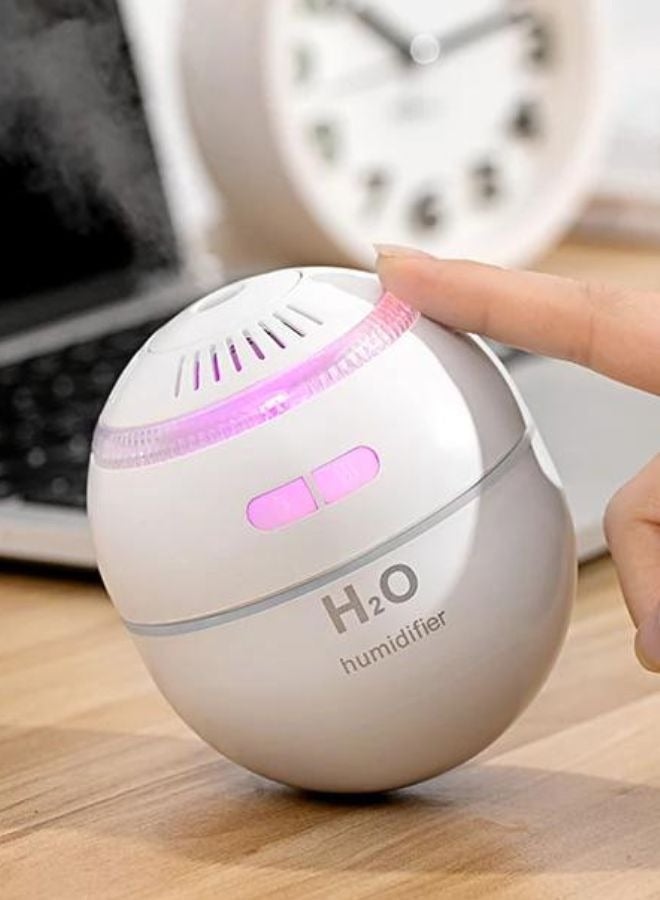 اتش 2 او مرطب USB، ضوء متدرج، شحن مريح، آمن للاستخدام، مرطب USB صغير للمنزل (أبيض) - Image 2