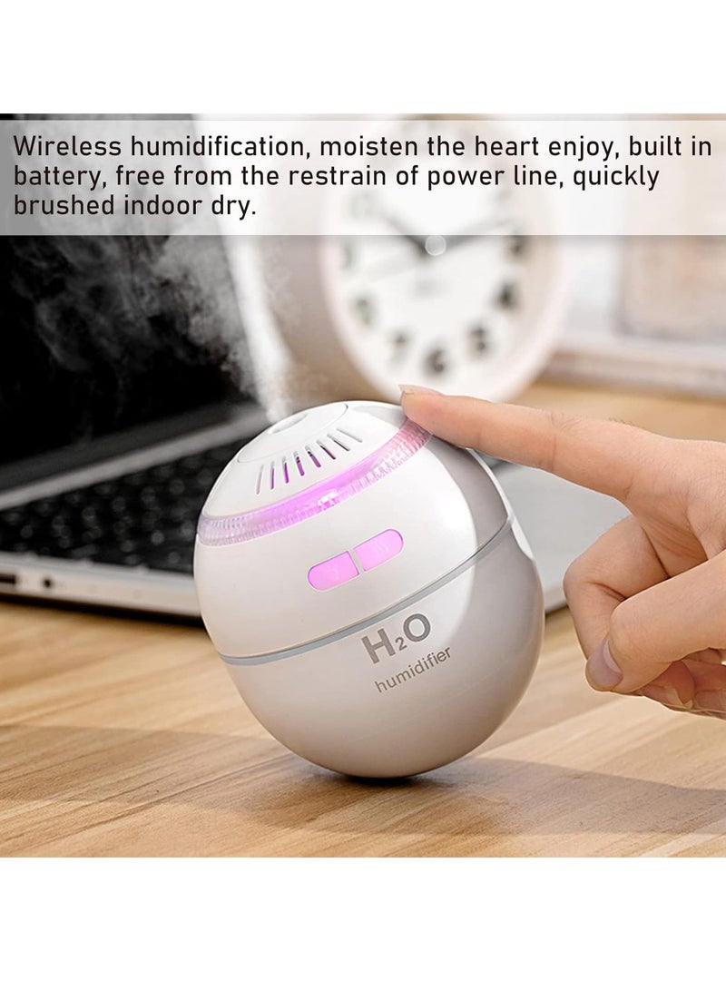 اتش 2 او مرطب USB، ضوء متدرج، شحن مريح، آمن للاستخدام، مرطب USB صغير للمنزل (أبيض) - Image 4