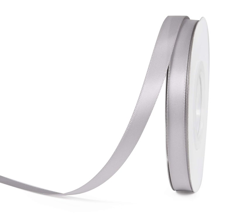 YAMA Silver Double Face Satin Ribbon 38 Inch 25 Yards Silver Ribbon for Gift Wrapping Ribbons Decorations DIY Crafts Arts