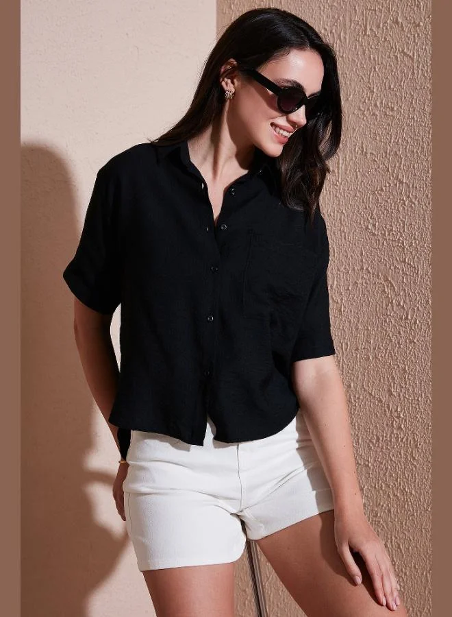 Lela Lela Regular Fit Chest Pocket Short Sleeve Shirt Women's SHIRT 6779324