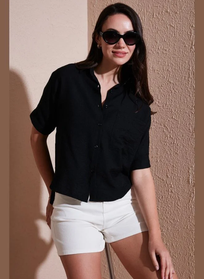 Lela Lela Regular Fit Chest Pocket Short Sleeve Shirt Women's SHIRT 6779324