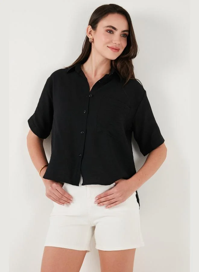 Lela Lela Regular Fit Chest Pocket Short Sleeve Shirt Women's SHIRT 6779324