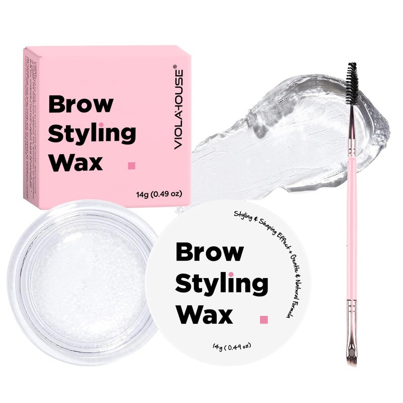 VIOLA HOUSE Brow Styling Wax Eyebrow Soap Longlasting Waterproof Eye Brow Gel 4D Feathery Eyebrow Soap Kit With Brush049oz