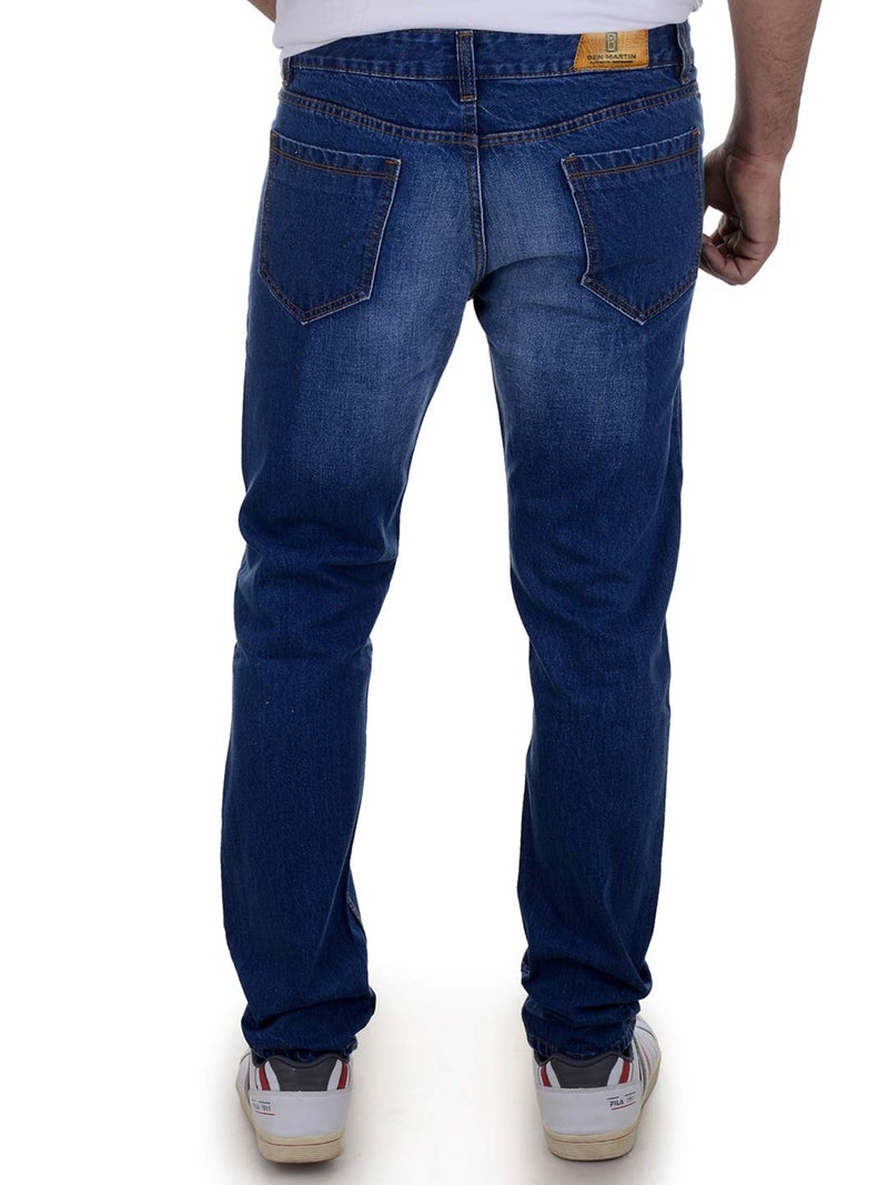 Ben Martin Men's Slim Fit Stretchable 36 Size Dark Blue Cotton Denim Jeans Pant for Men, JJ3-20 - Image 2