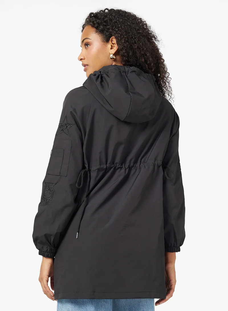 Ginger Oversize Hooded Longline Parka Jacket
