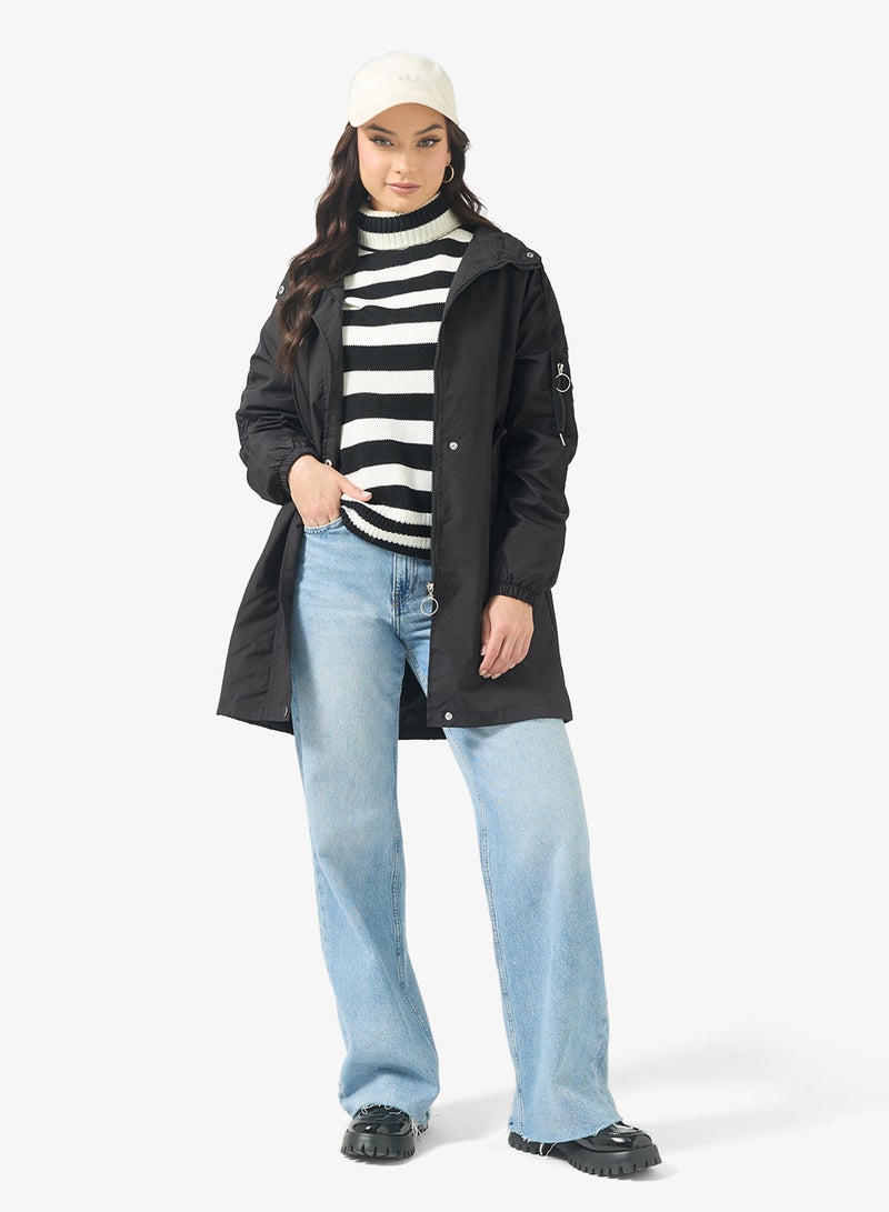 Ginger Oversize Hooded Longline Parka Jacket - Image 4