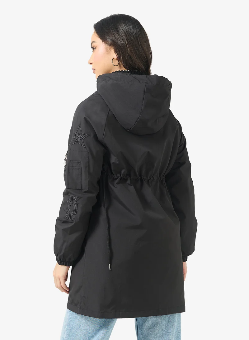 Ginger Oversize Hooded Longline Parka Jacket