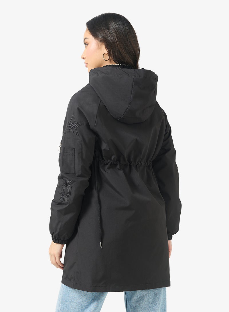 Ginger Oversize Hooded Longline Parka Jacket - Image 2