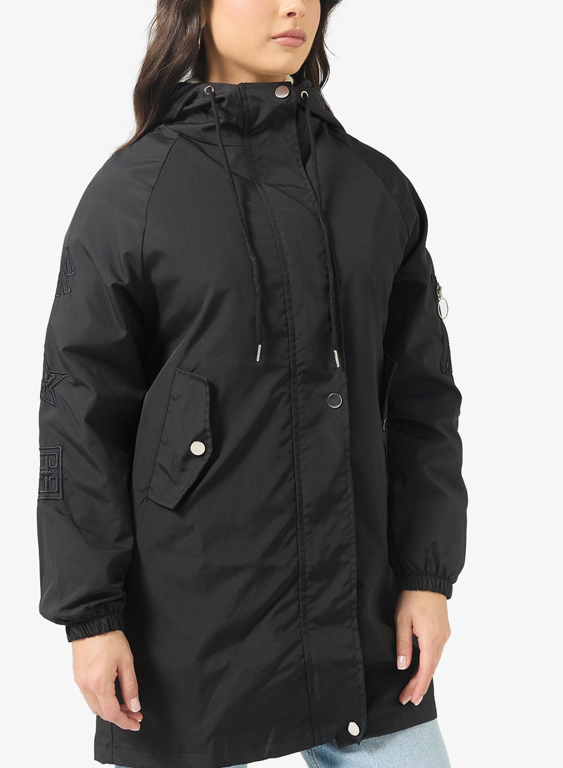 Ginger Oversize Hooded Longline Parka Jacket - Image 3