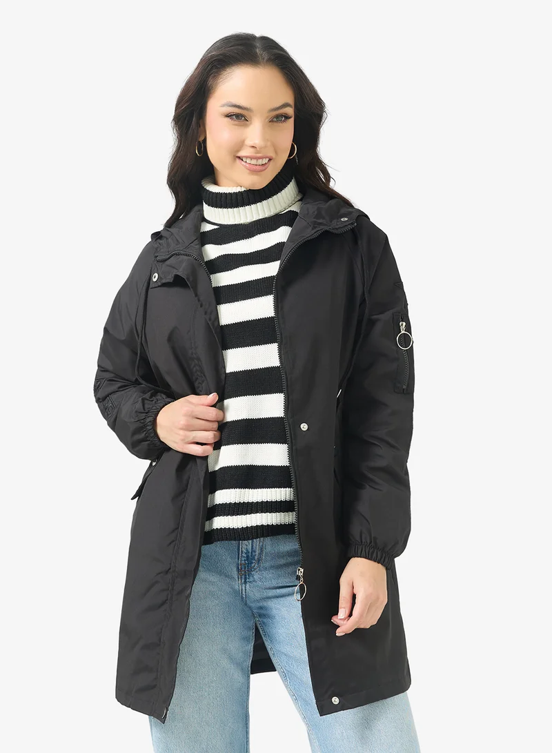 Ginger Oversize Hooded Longline Parka Jacket