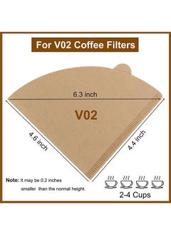 Generic Cone Coffee Filters 200 Count Unbleached Natural Paper(Log color)  - Image 2