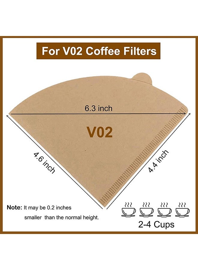 Cone Coffee Filters 200 Count Unbleached Natural Paper(Log color) - Image 2