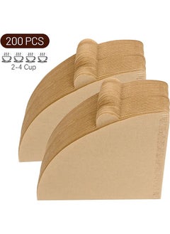 Generic Cone Coffee Filters 200 Count Unbleached Natural Paper(Log color)  - Image 3