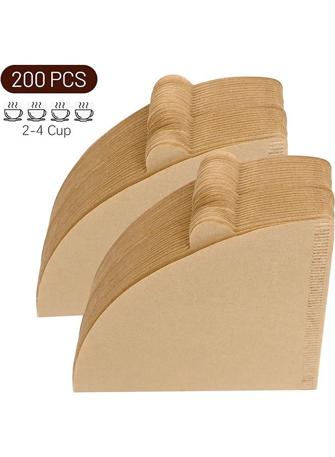 Cone Coffee Filters 200 Count Unbleached Natural Paper(Log color) - Image 3