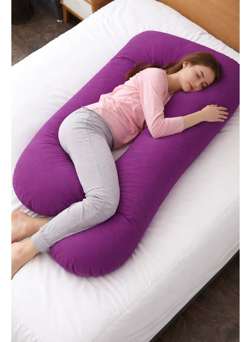 erorex U-Shaped Pregnancy Pillow with Removable Pillowcase – Full Body Maternity & Nursing Support Cushion for Sleeping, Feeding & Relaxation - Image 3