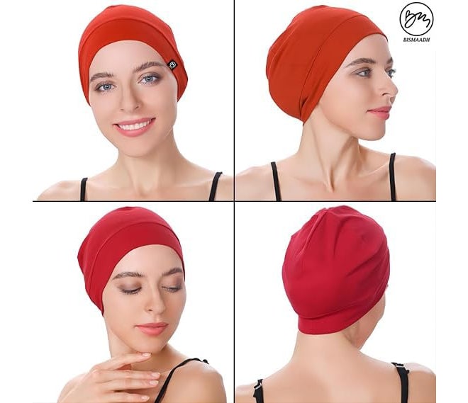 BISMAADH Cooling Cotton Skull Caps for Men Women, Lightweight Beanie Sleep Hats Breathable Helmet Liner - Image 4