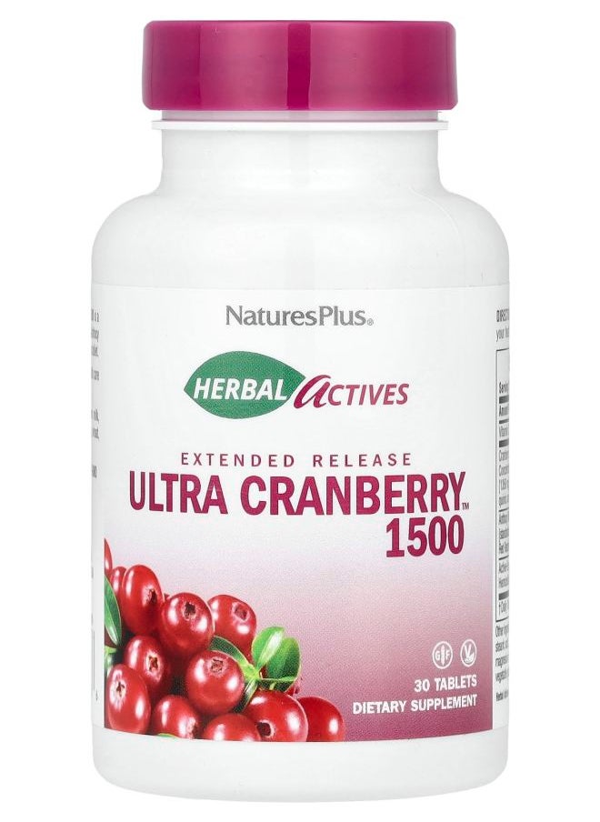 NaturesPlus Herbal Actives Ultra Cranberry™ 1500 30 Tablets 