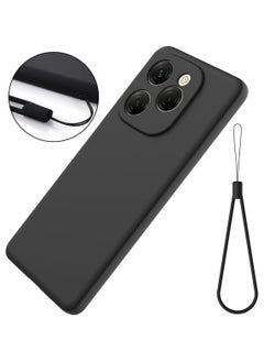 General Case Compatible with Tecno Spark 20 Pro 5G Case, Liquid Silicone Gel Soft TPU Case with Microfiber Cloth Layer, Anti-Fingerprint Shockproof Cover with Lanyard Strap  - Image 5