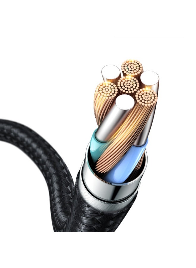 Mcdodo Fast Charging and 480Mbps Data Transfer CA-358 Prism Series USB to Lightning Cable 1.2m, 3A , Durable Design with SR Protection and Fast Heat Dissipation, Stable and Safe Performance in Stylish Black - Image 2