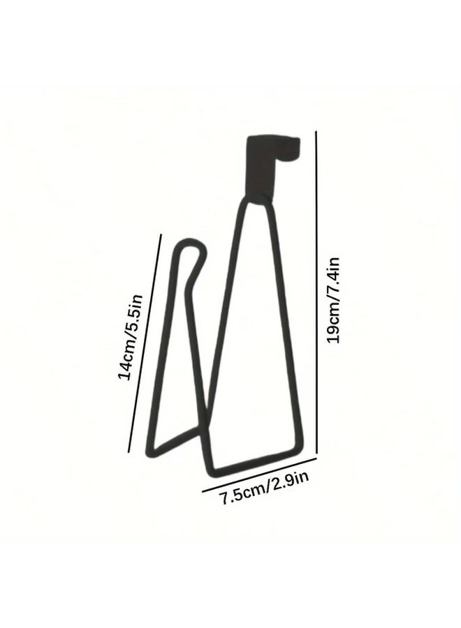White Wall Mounted Toilet Paper Holder No Drill Easy Install Space Saving Bathroom Storage - Image 5