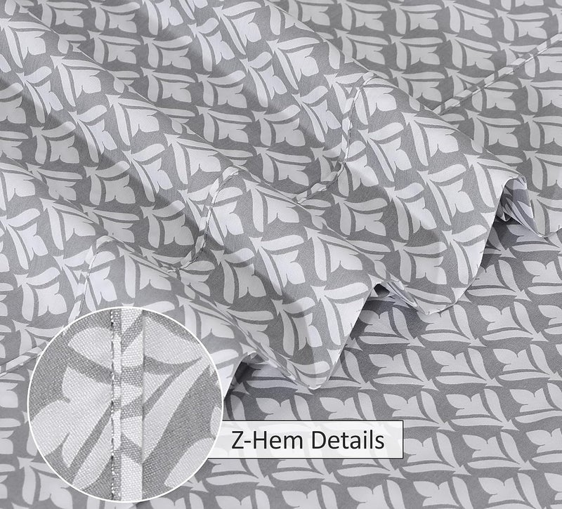 Ruvanti 100% Cotton Sheets – King Size Percale Bedding, Cooling & Breathable Floral Design, Durable with a Crisp, Soft & Comfortable Feel, 16" Deep Pocket, 4-Piece Set, Idiomatic Expression - Image 4
