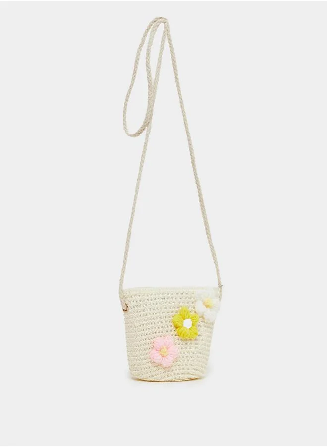 ستايلي Styli Embellished Crossbody Bag with Zip Closure
