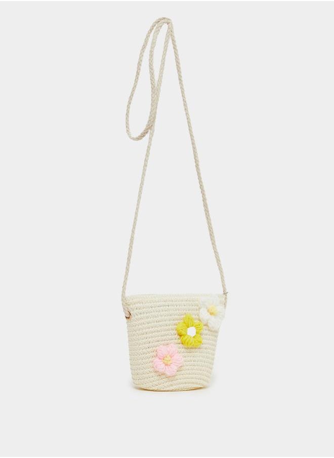 Styli Styli Embellished Crossbody Bag with Zip Closure  - Image 1