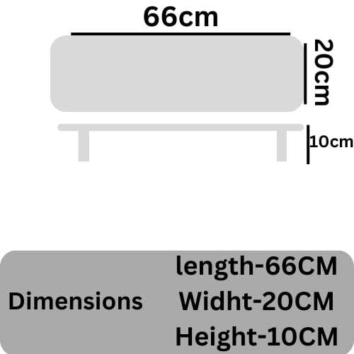 carpentray 66Cm Wooden Computer Long Monitor Stand, Monitor Riser Desk Shelf Desktop Legs Stand TV Laptop Riser with Keyboard Storage Desk (Walnut Finish/Black Legs) (66cm) - Image 2