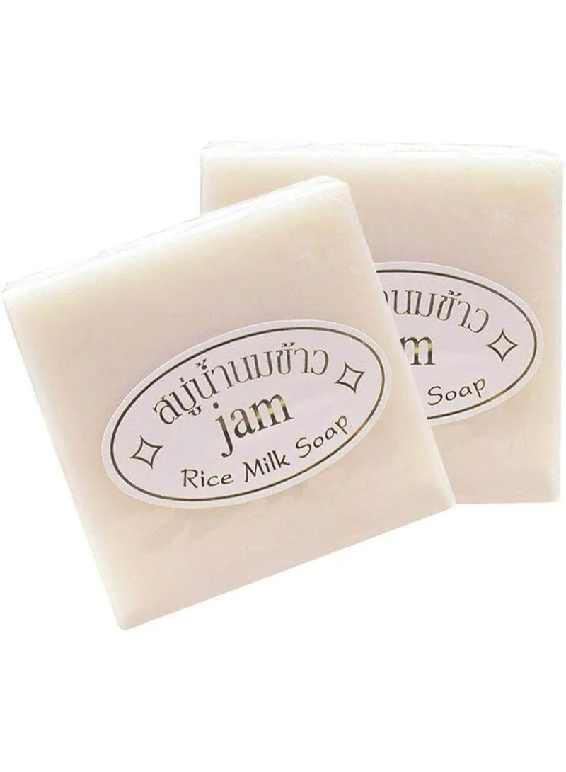 جام صابونة جام بحليب الأرز والكولاجين جلوتا – صابونة تايلاندية لتفتيح وترطيب الوجه والجسم - Image 5