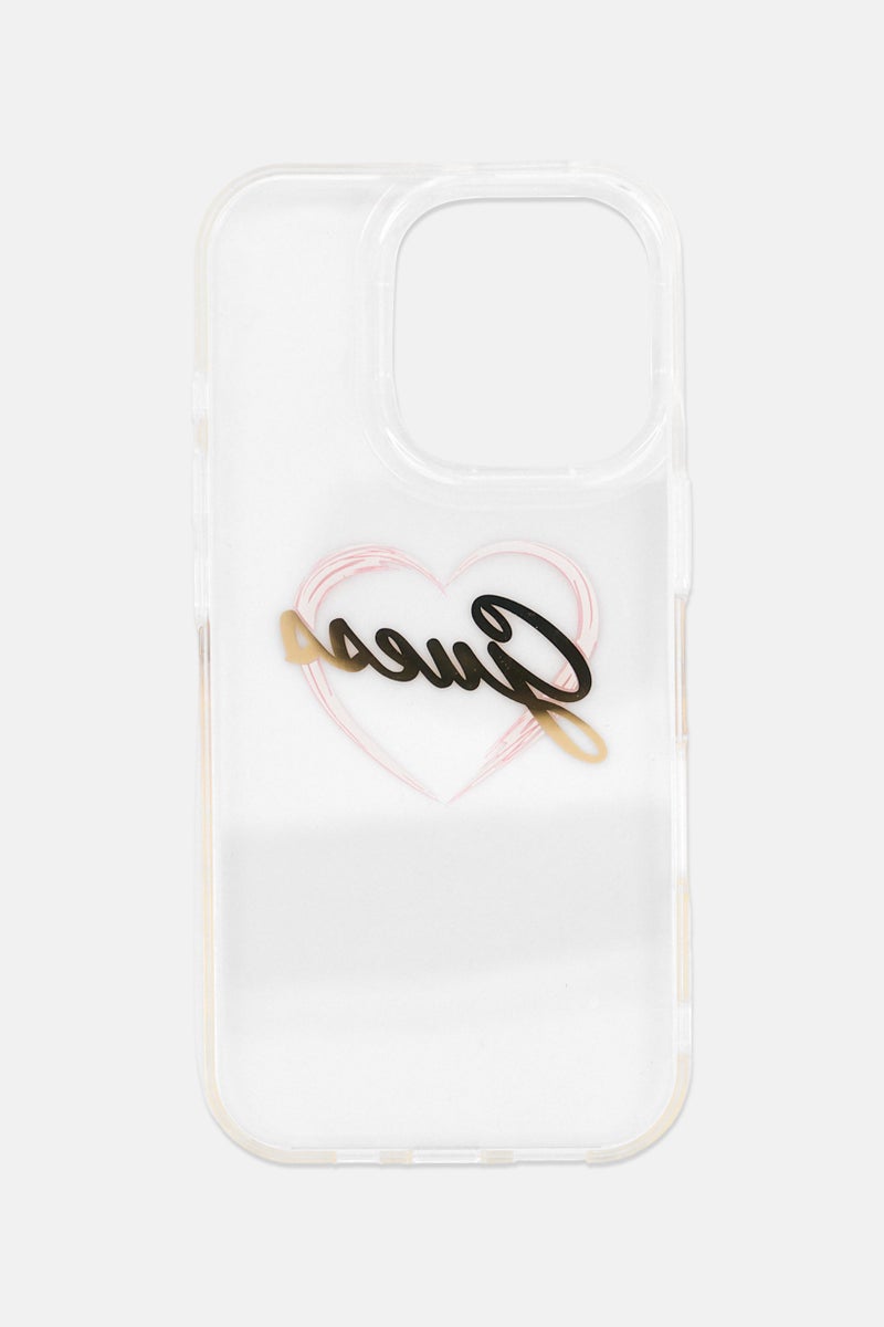 GUESS iPhone 16 Pro Magsafe Brand Logo Protective Case, Transparent - Image 2