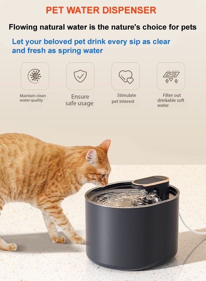 C&C Home Wireless Pet Fountain for Cats Indoor – Extra-Large Capacity Battery-Operated Automatic Water Dispenser with Smart Motion Sensor, Ultra-Quiet Circulation Pump, Multi-Stage Filtration System, Cordless Portable Design, Continuous Fresh Flowing Water for Cats, Kittens, and Small Pets 20x17x15.5 cm. - Image 4