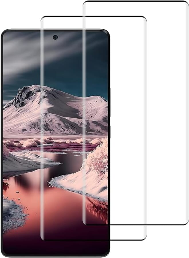 Beukei Tempered Glass Screen Protector for Honor 70, Pack of 2 Screen Protectors [Fingerprint Compatible] [9H Hardness] [Bubble-Free] [3D Full Coverage] Screen Protector