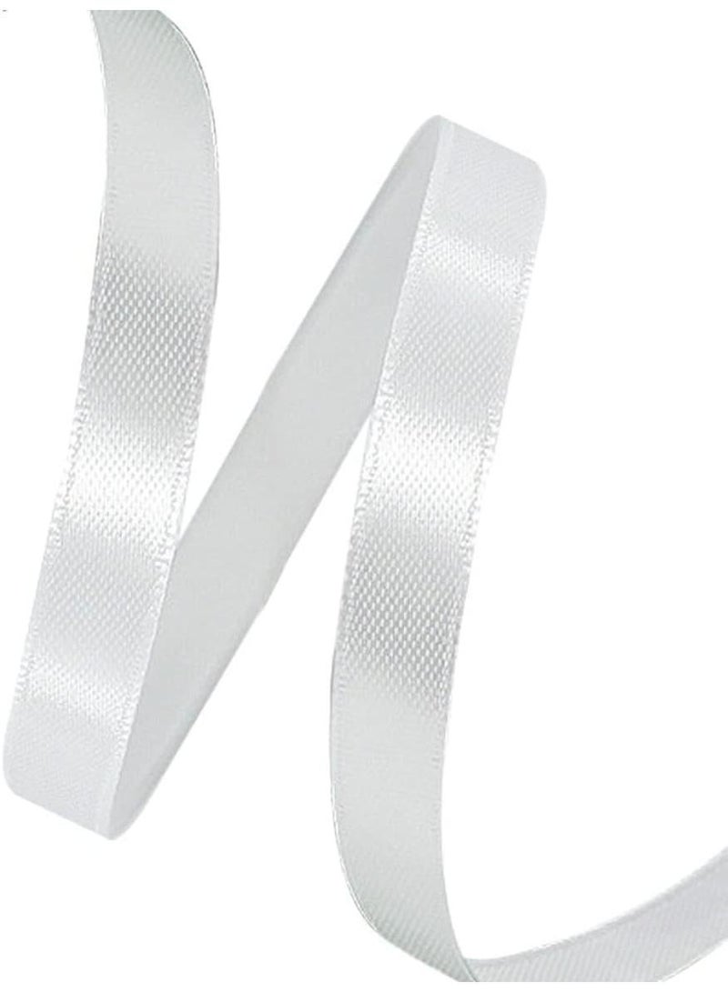 phomemo Solid Color White Satin Ribbon, 3/8 Inches x 25 Yards Fabric Satin Ribbon for Gift Wrapping, Crafts, Hair Bows Making, Wreath, Wedding Party Decoration and Other Sewing Projects - Image 2