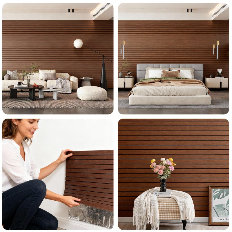 NAMAII 3D Wall Panels Peel and Stick â€“ 15.74"x118" PVC Faux Wood Grain Texture, Self Adhesive Waterproof Wall Covering, DIY Accent Wall, Sofa Background Backsplash & Modern Home Decor, Covers 12.9 sq.ft - Image 4