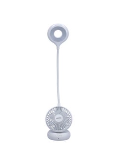 KRYPTON Krypton Rechargeable Desk Lamp with Mini Fan - 3.5" | 14 Pcs Led with 3 Dimmable Brightness Option with 3 Speed Fan | 1800 Mah Battery | Ideal for Table, Desk, Home, Office & More , KNDL5406  - Image 2